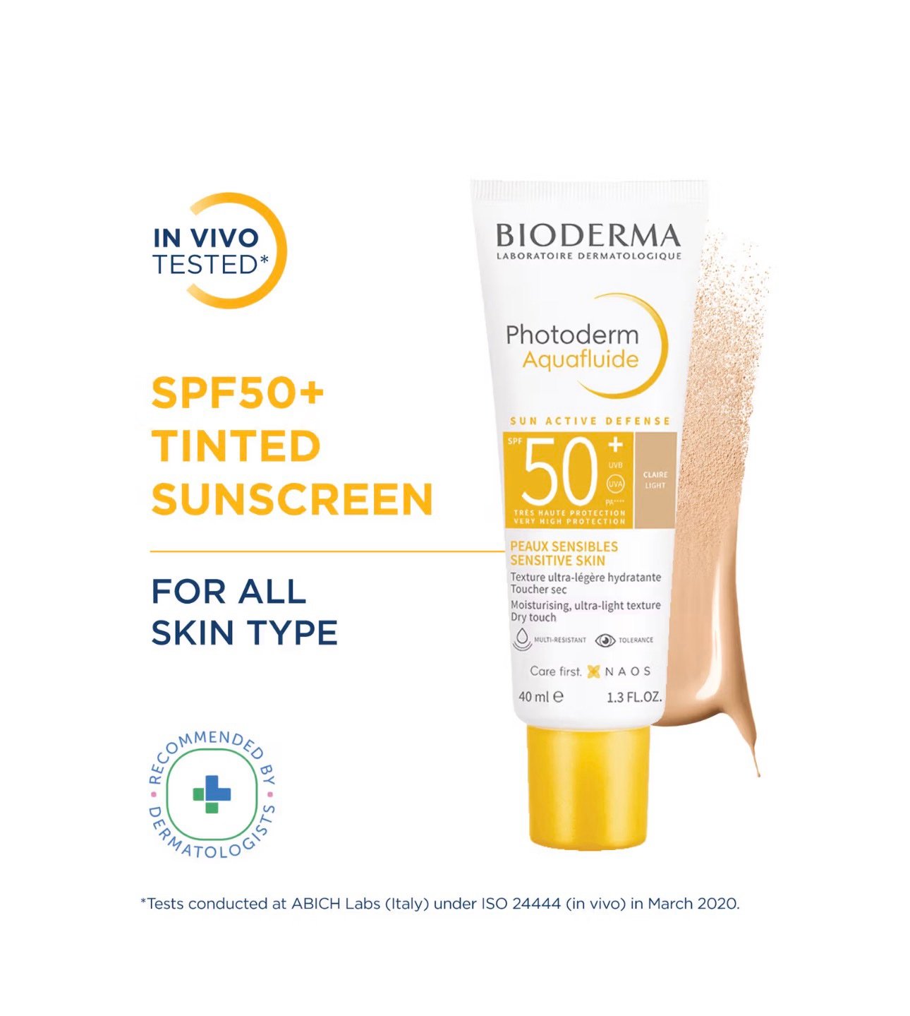 Bioderma Photoderm Aquafluide SPF 50+ PA++++ (Claire Light)